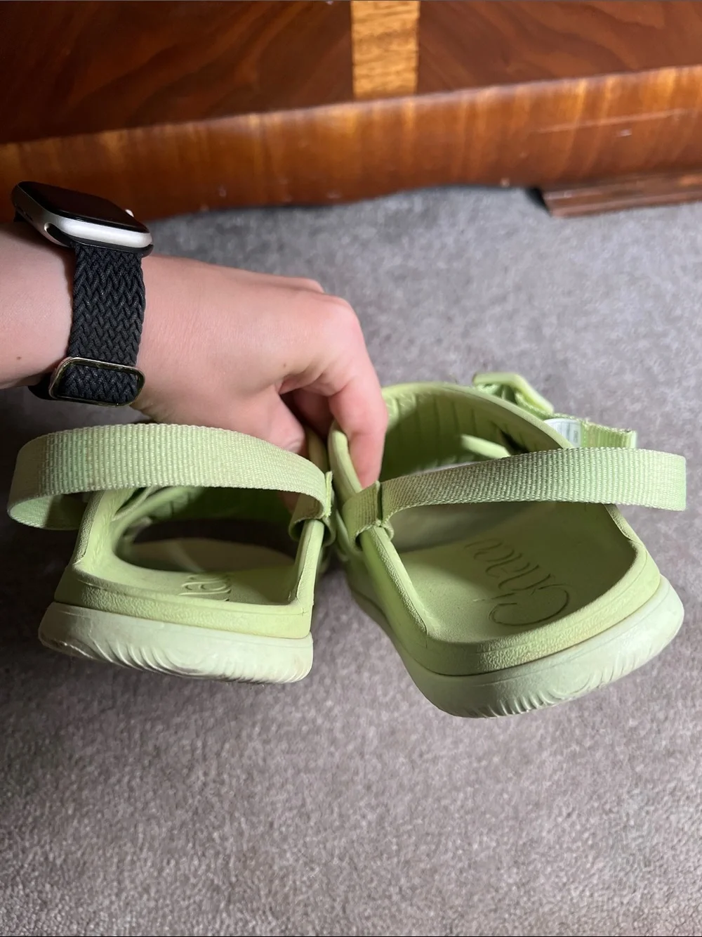 Chaco Chillos Sport Pale Green Sandals Kid's Size 6
